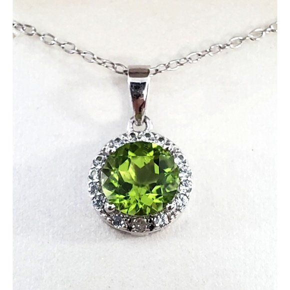 Sterling Lab-Created Blue & Green Sapphire Star Stud Earrings & 18" Necklace - Picture 9 of 12